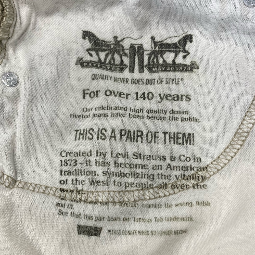Levi’s 505 Jeans W34 L30 Tan 100% Cotton straight leg - Picture 6 of 8